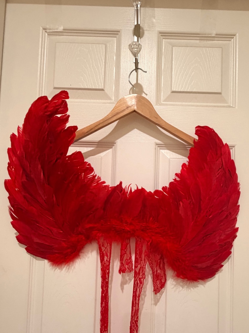 Red Feather Angel Wings Costume Accessory - Unbranded